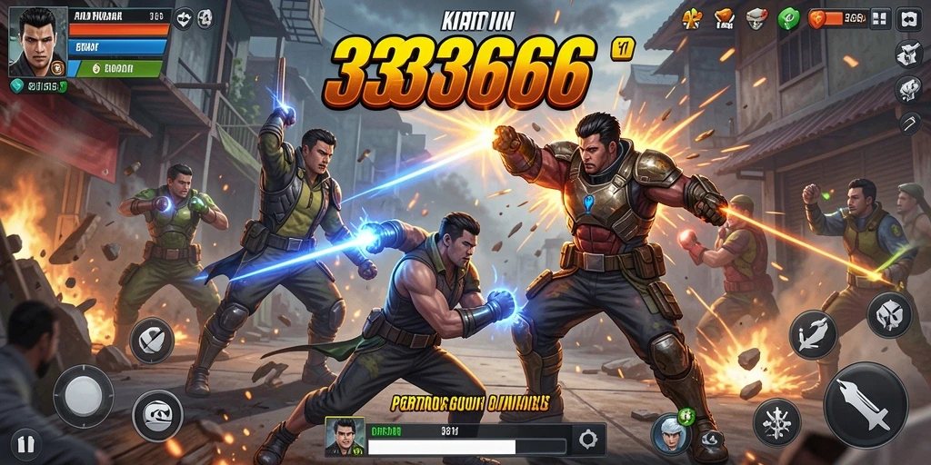 Tangkapan layar gameplay seru dari 333666 dengan aksi menegangkan.