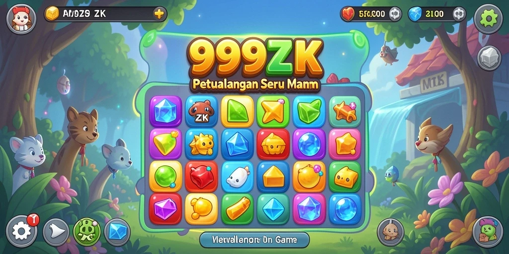 Screenshot gameplay 999ZK yang menarik dan penuh warna.