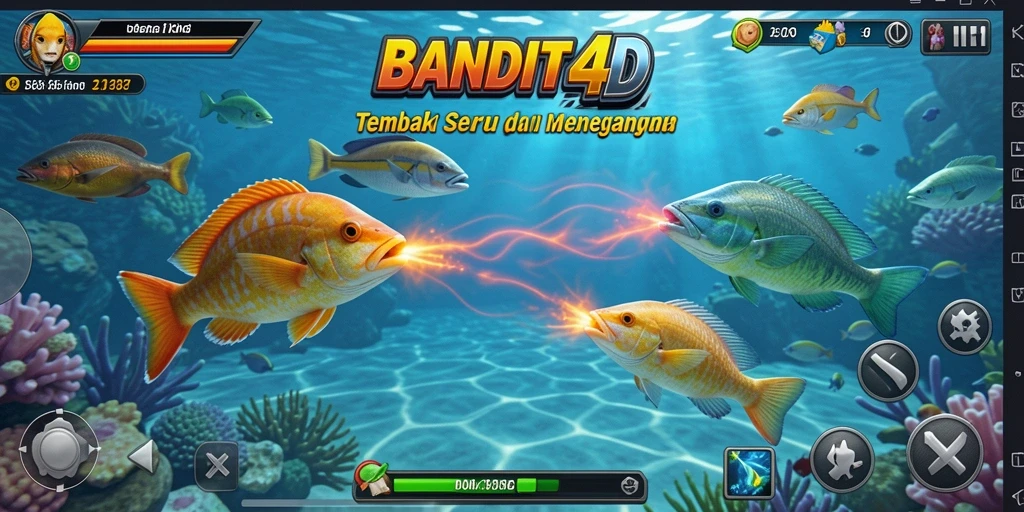 Tampilan gameplay menembak ikan yang seru dan mendebarkan di BANDIT4D.