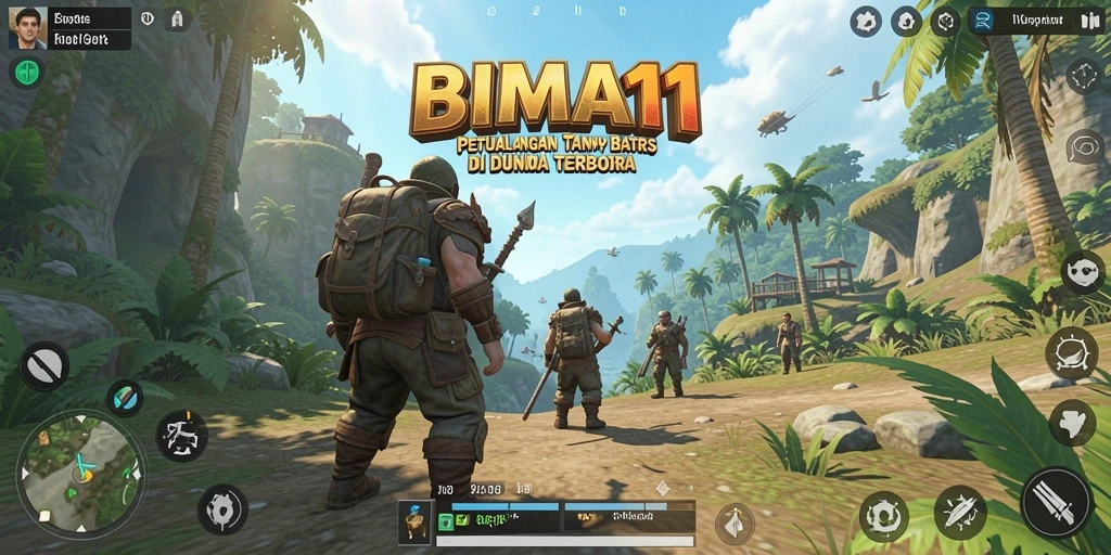 Tampilan gameplay BIMA11 dalam dunia terbuka yang menakjubkan.