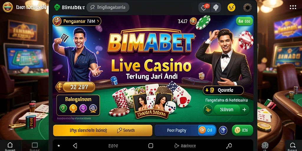 Tampilan menarik dari gameplay Live Casino di BIMABET yang mengasyikkan.