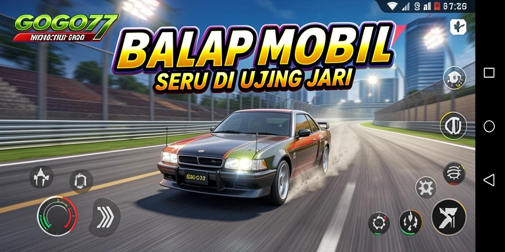 Gameplay seru GOGO77 dengan aksi balap mobil yang mendebarkan.