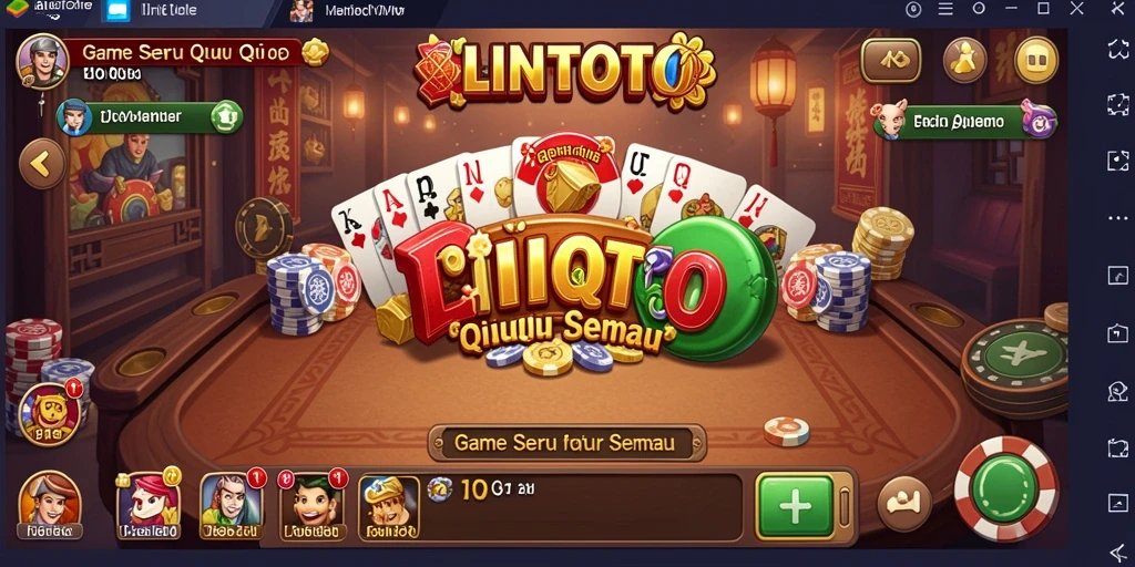 Tangkapan layar gameplay seru LINITOTO yang menampilkan kartu QiuQiu.