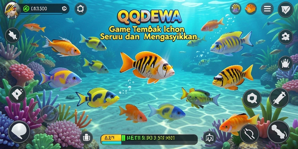 Gameplay QQDEWA dengan aksi menembak ikan yang mendebarkan.