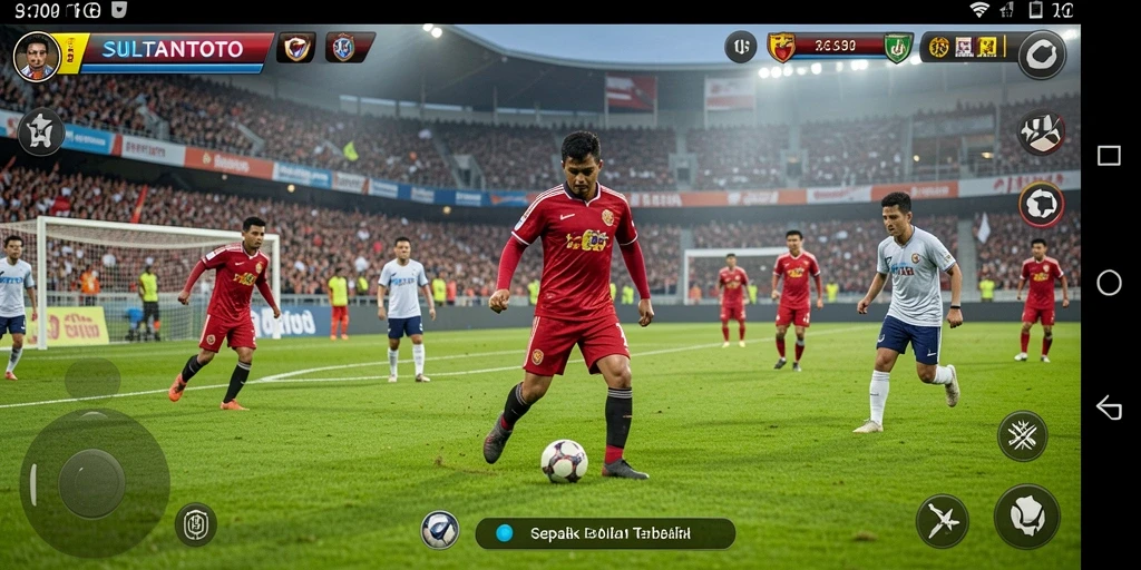 Tampilan gameplay SULTANTOTO yang seru dan mendebarkan di lapangan.
