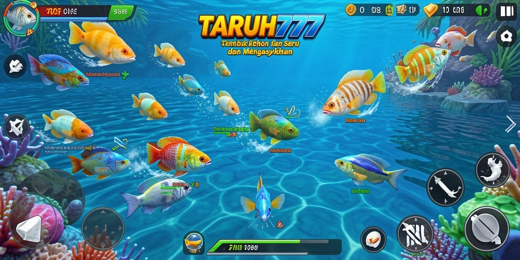 Screenshot TARUH777 menampilkan gameplay tembak ikan yang seru.