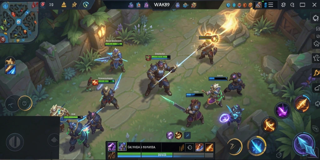 Gambaran gameplay WAK89 di arena MOBA yang seru.